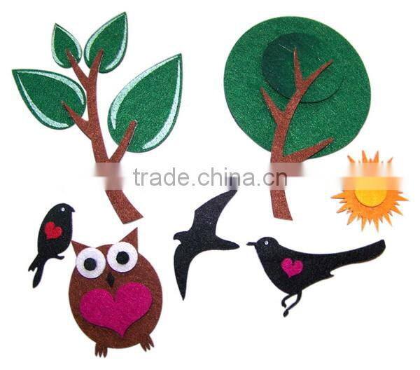 eco friendly new products promotional gift wholesale ornaments felt fabric swallow tree and owl craft on alibaba express