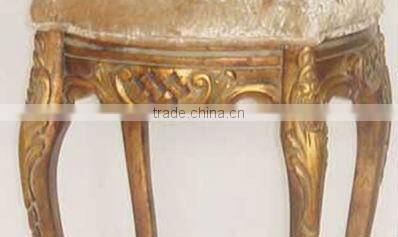 Antique European style gold leaf stool