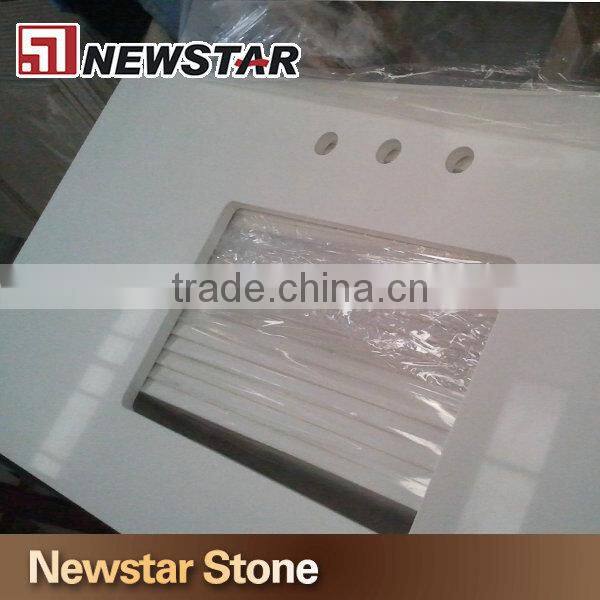 Engineered stone small grain white quartz stone