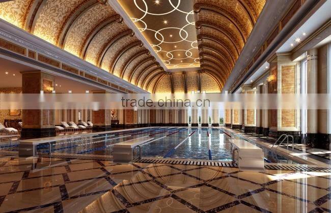 Professional Interior 3D Rendering Design for Classic Elegant Indoor Swimming Pool BF11-12303e