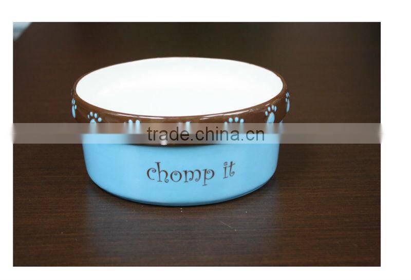 ceramic dog bowl