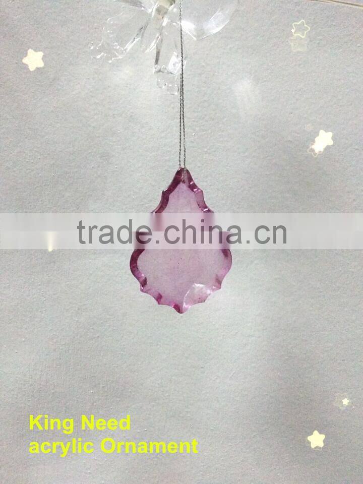 hot sale craft beauty clear acrylic crystal beads hanging ornament