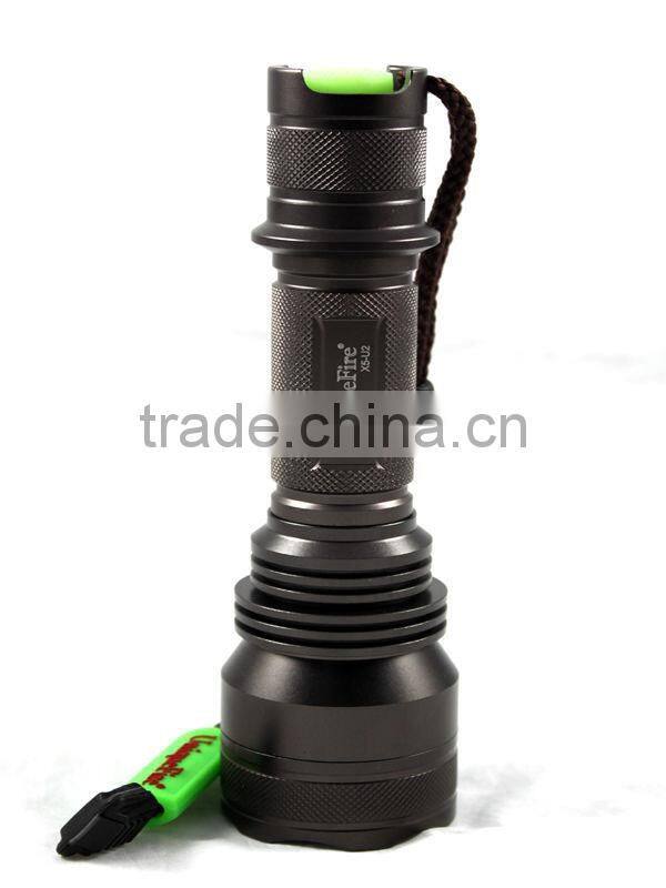 UniqueFire Cree XML U2 LED 1200lumens Bright Light Led Torch with full set(18650 battery&charger)