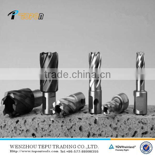 hss annular milling cutter with weldon shank for metal drilling
