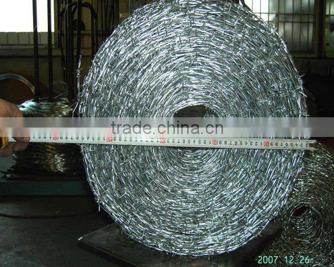 PVC coated barbed iron wire