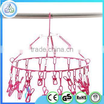 Wholesale metal hanging clothes, indoor clothes,wire pegs clothes
