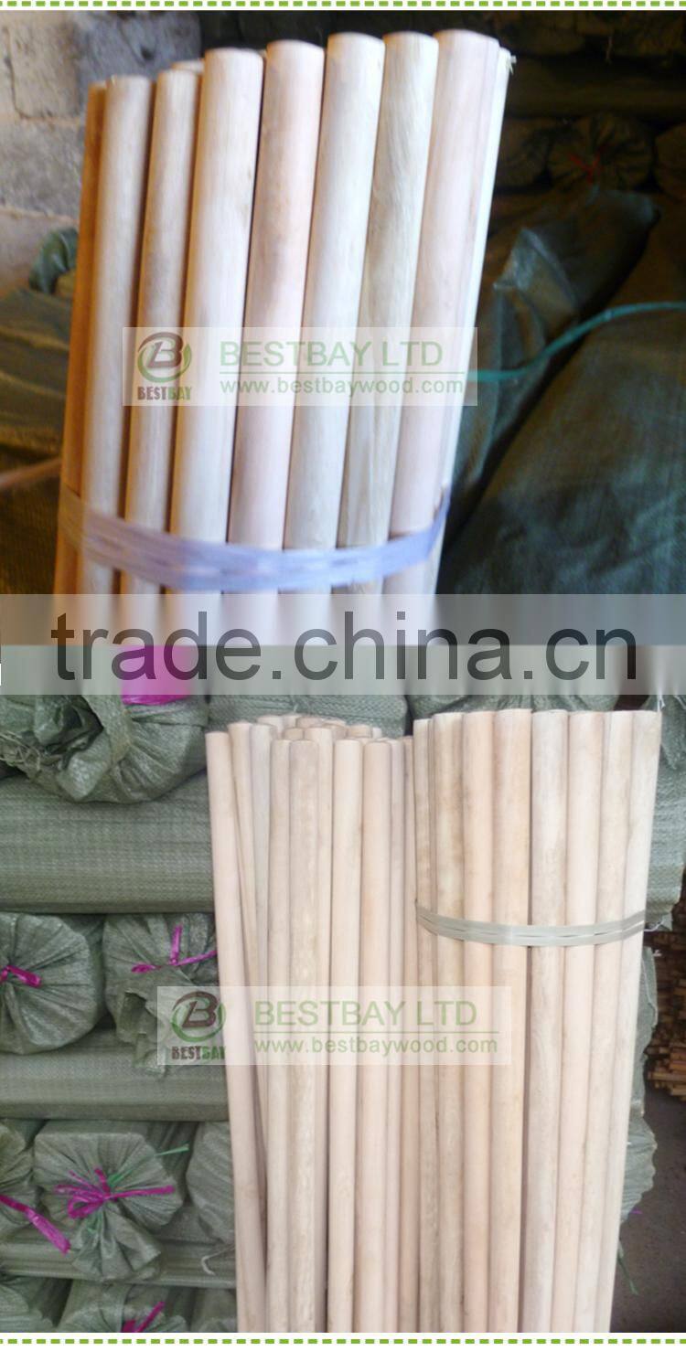 Chinese broom stick natural wood