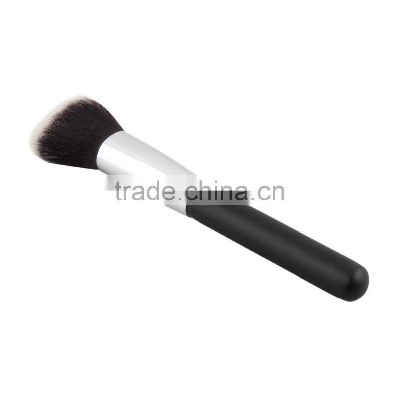NEW Soft Synthetic Large Cosmetic Blending Foundation Silver Professional Makeup Brush Private Label Makeup Brush