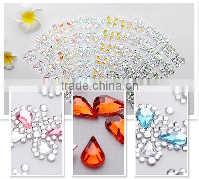 Colorful Butterfly Plastic Rhinestone Sticker Decoration DIY Fun