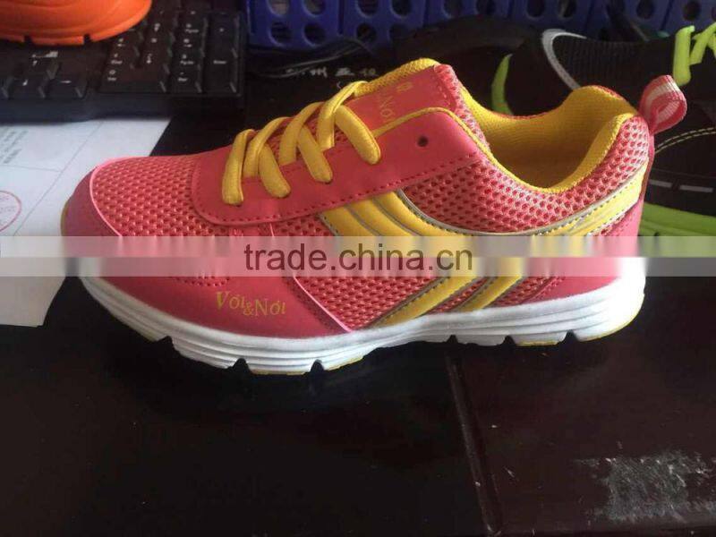 adult leather sport shoe running for women ladies, fashion sport running shoes for female good quality from jinjiang