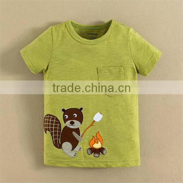 Latest Summer Short Sleeve Fashon Boys Tshirt 100% Cotton