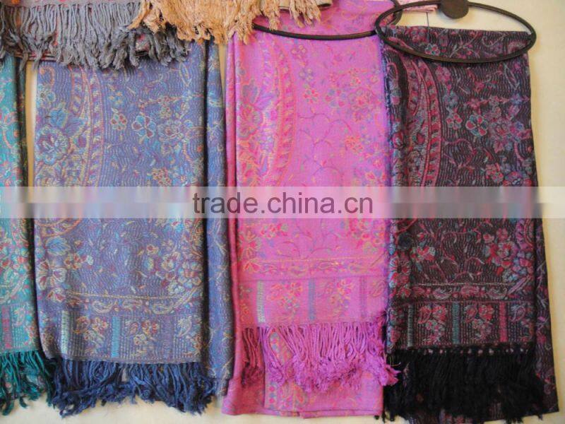 wholesale factory Russian lady paisley pashmina shawl 100%rayon