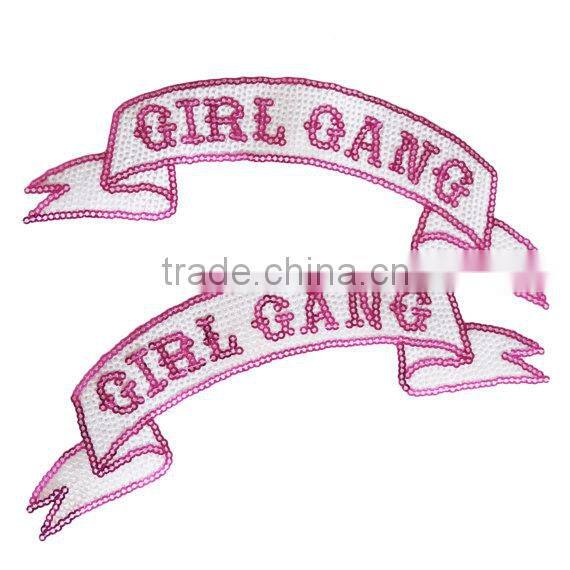 2017 fashion sequin patch/custom patches embroidery /applique for clothes/garments