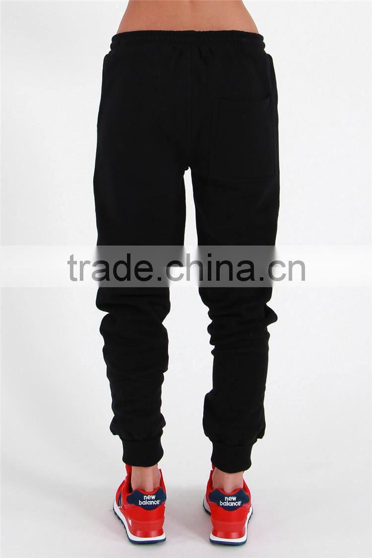 China suppliers black plain sweat pants ladies jogger trousers for women
