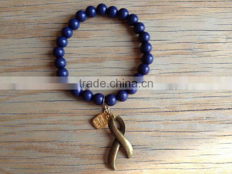skull wood bead bracelet cheap beaded bracelet elastic wooden skull bead bracelet for promotion