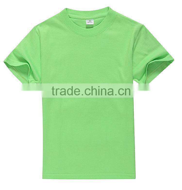2015 Wholesale 170GSM 100% cotton blank kids t shirts with high quality