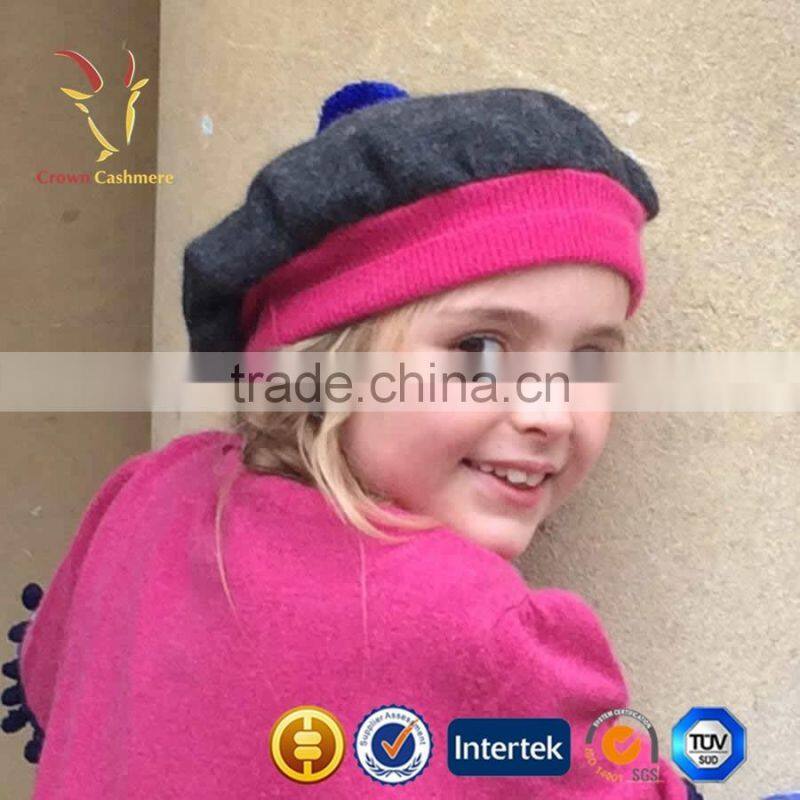 children knitted winter hats,pom pom beanie for children
