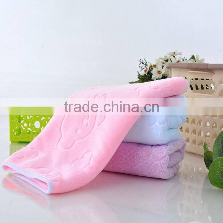 Quality custom design emboss logo hotel towel