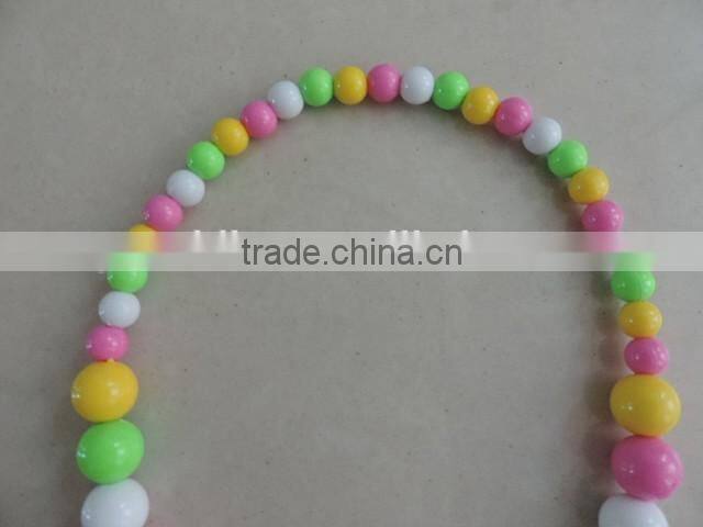 baby girl necklaces round pearl jewelry colorful kids clothing decor