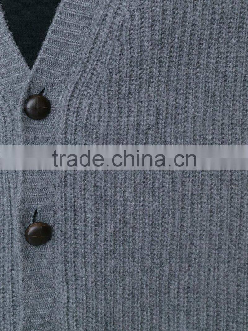 Top Selling High Quality Customed Printing Mens Grey Cardigan Mens Sweater Design with Buttons Closure
