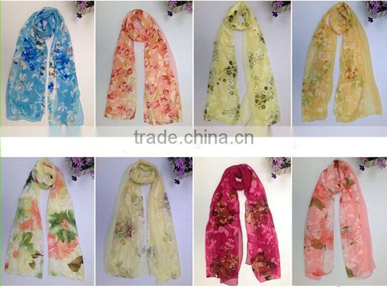Customized Print Silk Scarf For Women