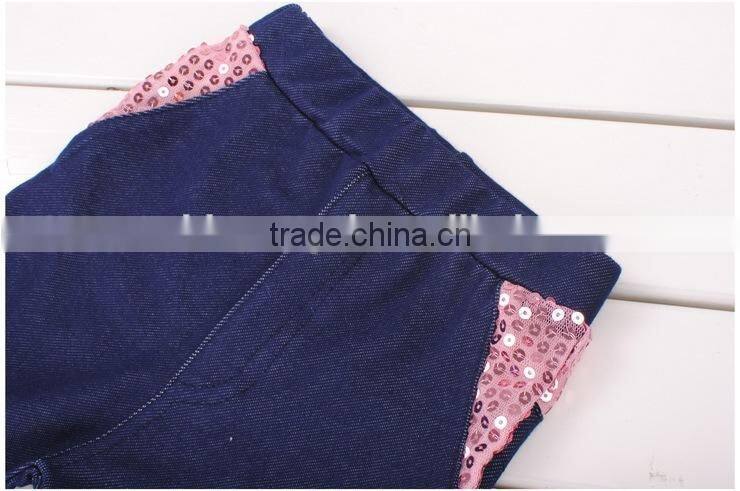 Wholesale 2015 New Korean Spring Autumn Fashion Hot Sale Sequin Children Jeans Pants