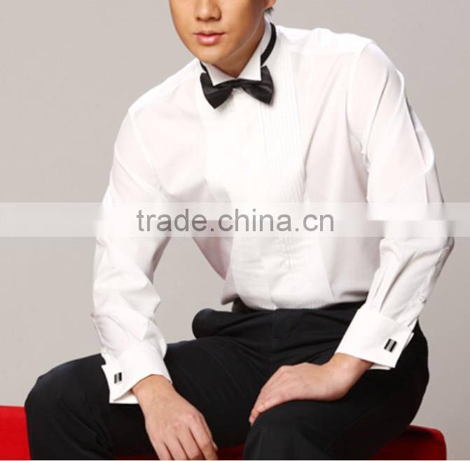 mens long sleeve wing tip collar tuxedo shirt