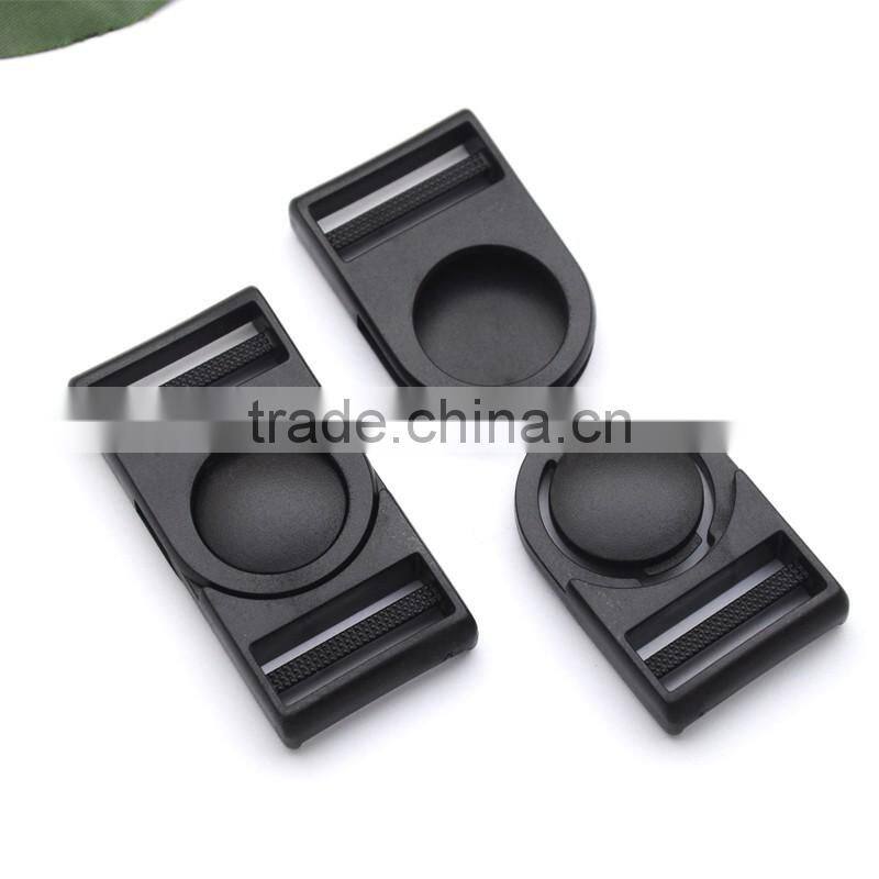 XY2540-25mm 1inch black POM plastic buckle pressing-shaking buckle for webbing straps