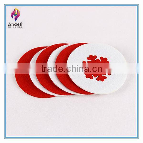 new design round felt snowflake christmas placemat