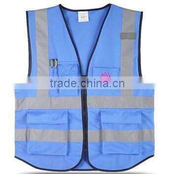 Customized Logo High Visibility Mesh Reflective Safety Vest With Pocket