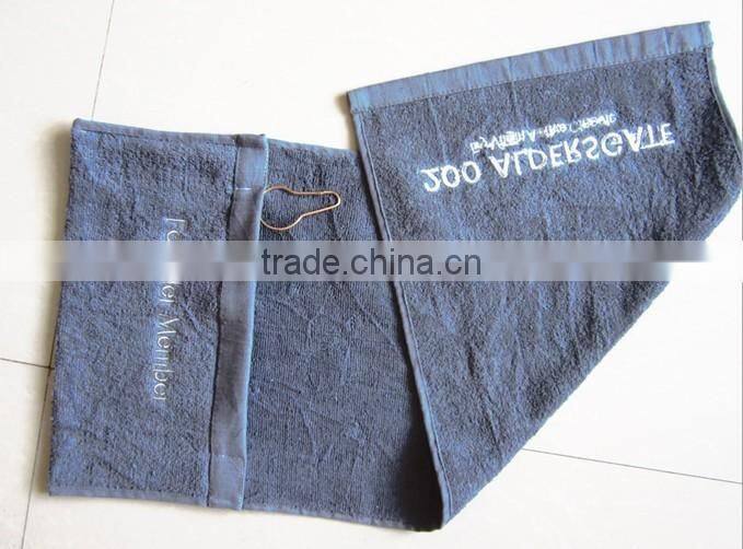 100% cotton custom-made zipper pocket gym towels