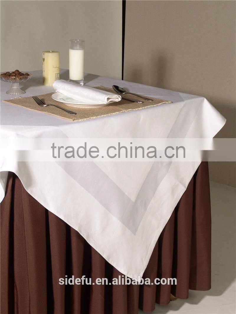 Hotel White Banquet Wedding Cotton Table Cloth