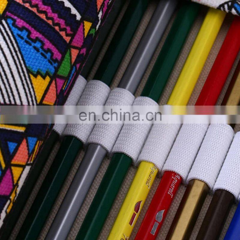 Vintage Canvas Ethnic Pencil Pouch Rolling Pencil Case