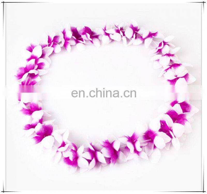 Blue Hawaiian Flower Lei Wedding Flower Garlands Flower Strings Decoration