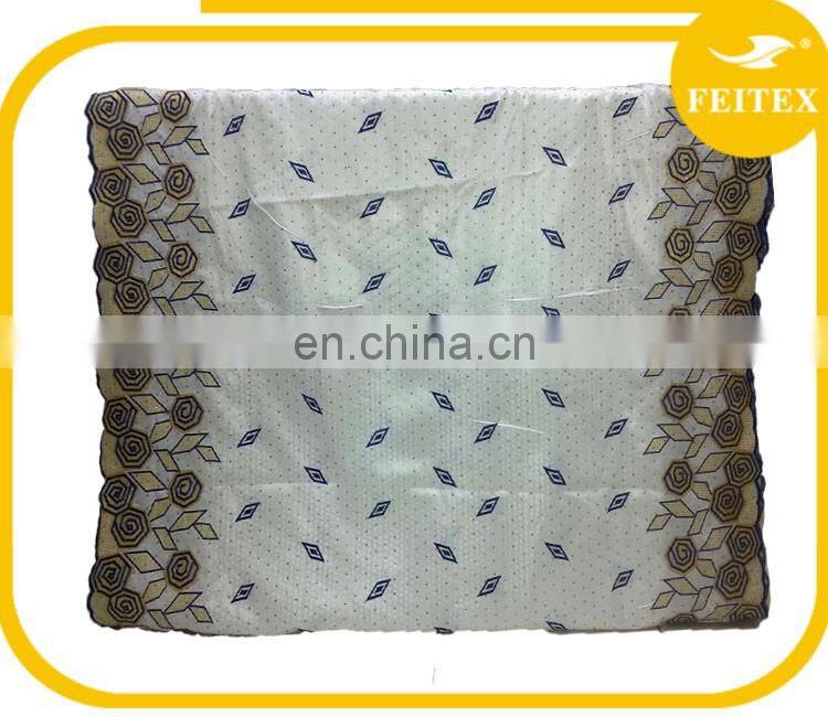 New African Cotton Damask Bazin Riche Dresses Embroidery For Women