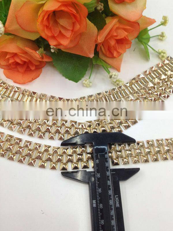 hot sell leave metal chain trimming sew on clothing bags or shoes garment accessories