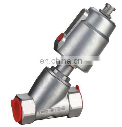 Pneumatic operated Stainless Steel Angle Seat Valve Normally closed