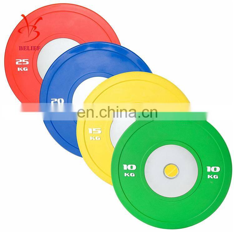 Olympics Barbell Weight Plates Rubber Gym Equipment