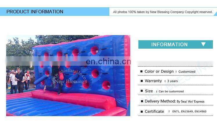 Funny big red ball last man standing inflatable wipeout punch wall game