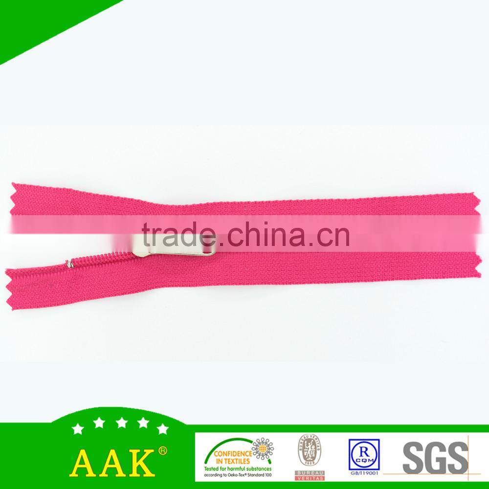 Customized puller 4# nylon long tab puller close end luggage zipper