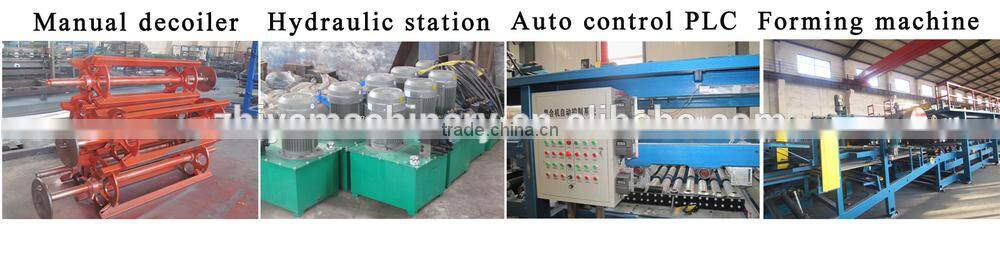 colored steel sandwich panel machine/Manufacturing Automatic Sandwich Steel Roof Panel Forming Machine