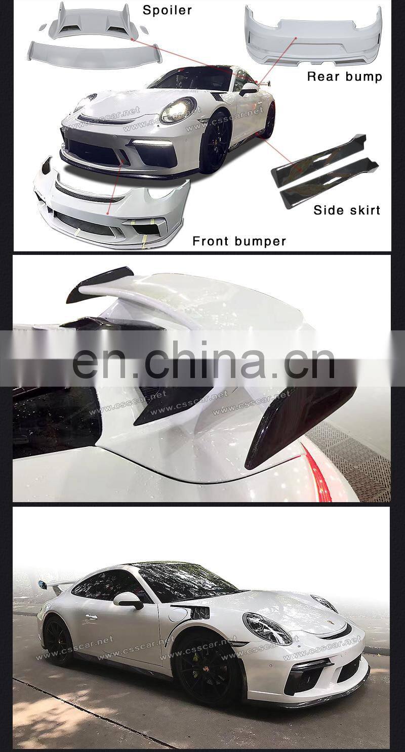 FRP Material Front Bumper Protector Upgrade Body Kit Suitable For Porsche 911-991.2 2014-2016