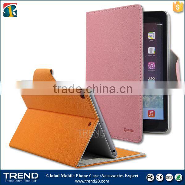 china supplier snow pattern stand folding leather case for ipad air