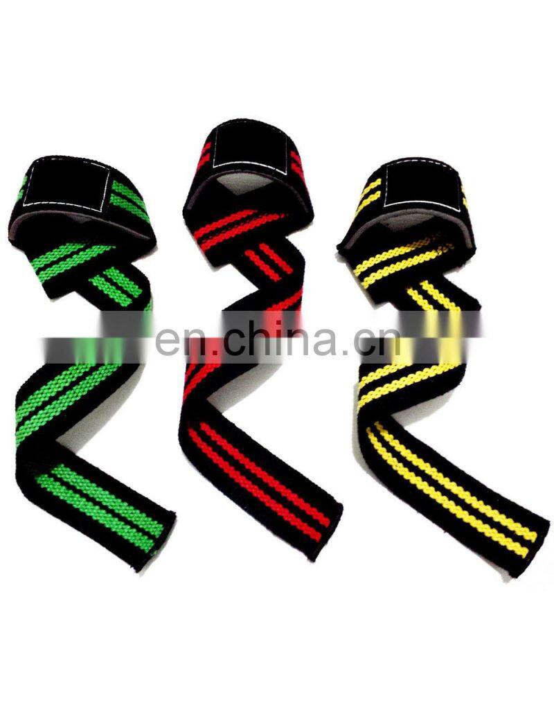 Custom Logo NON Slip Hand Bar Wrist Support Wraps Weight Lifting Straps for Fitness