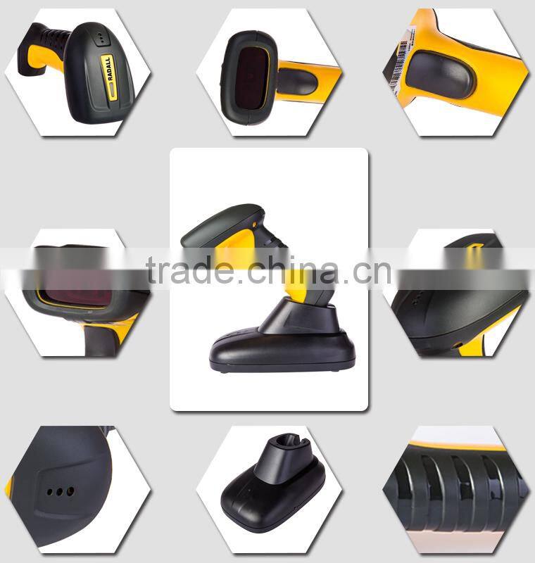 RD-6870W Waterproof Laser Wireless barcode scanner, Low price handheld barcode reader with Memory