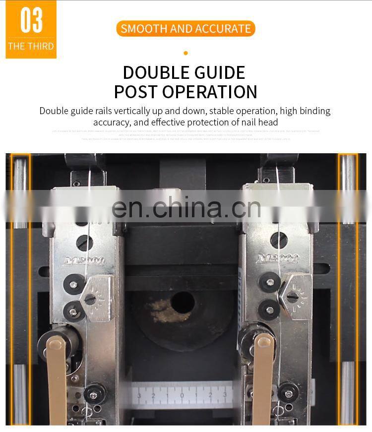 Double-heads wire binding machine for netbooks
