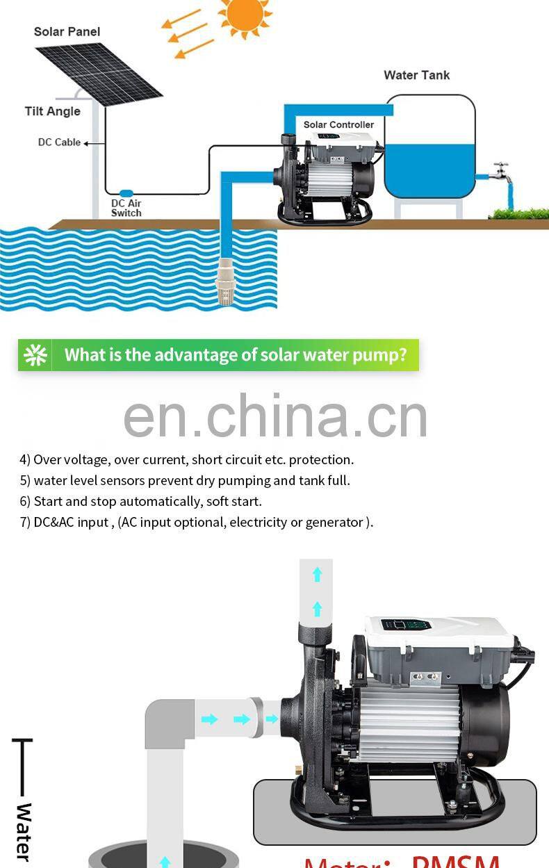 New Energy Saving Solar Surface Centrifugal Water Pump For Agriculture