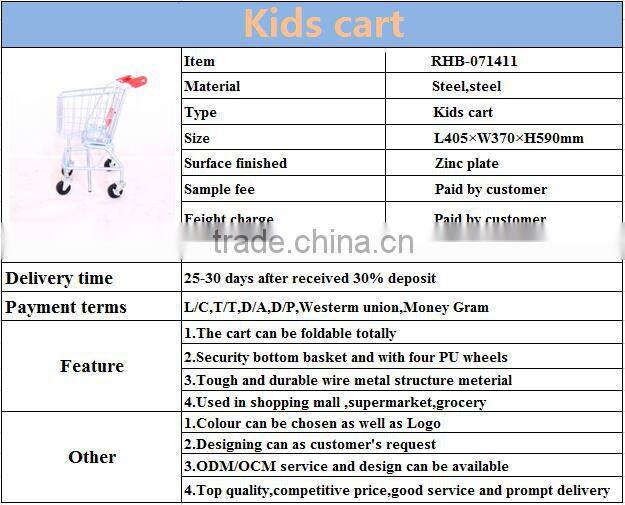 Child size shopping cart for sale
