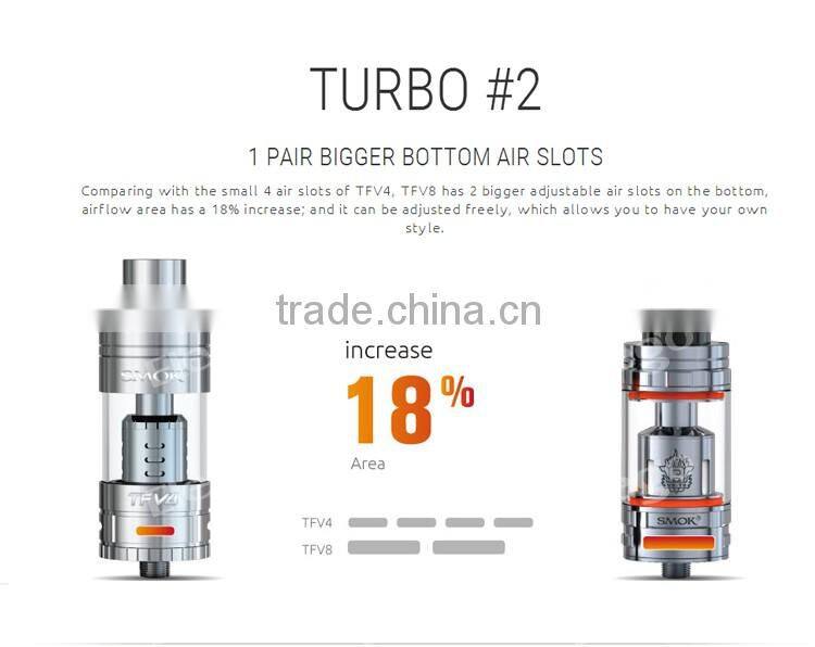 Super Power! Stock Offer TFV8 Cloud Beast Tank with Turbo, 260W SMOK TFV8