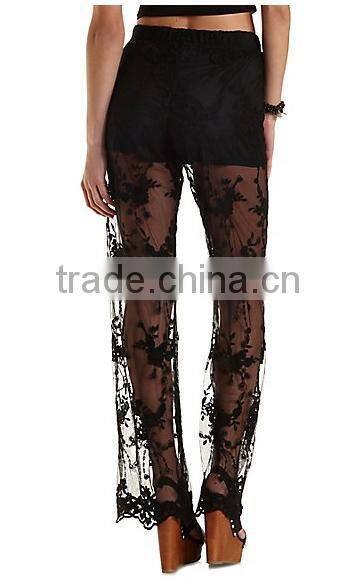 fashion leisure lace yarn pants